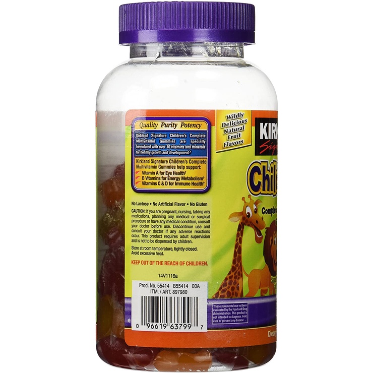 Kẹo dẻo Kirkland Signature Childrens Complete Multivitamin Gummies 160 viên của Mỹ.
