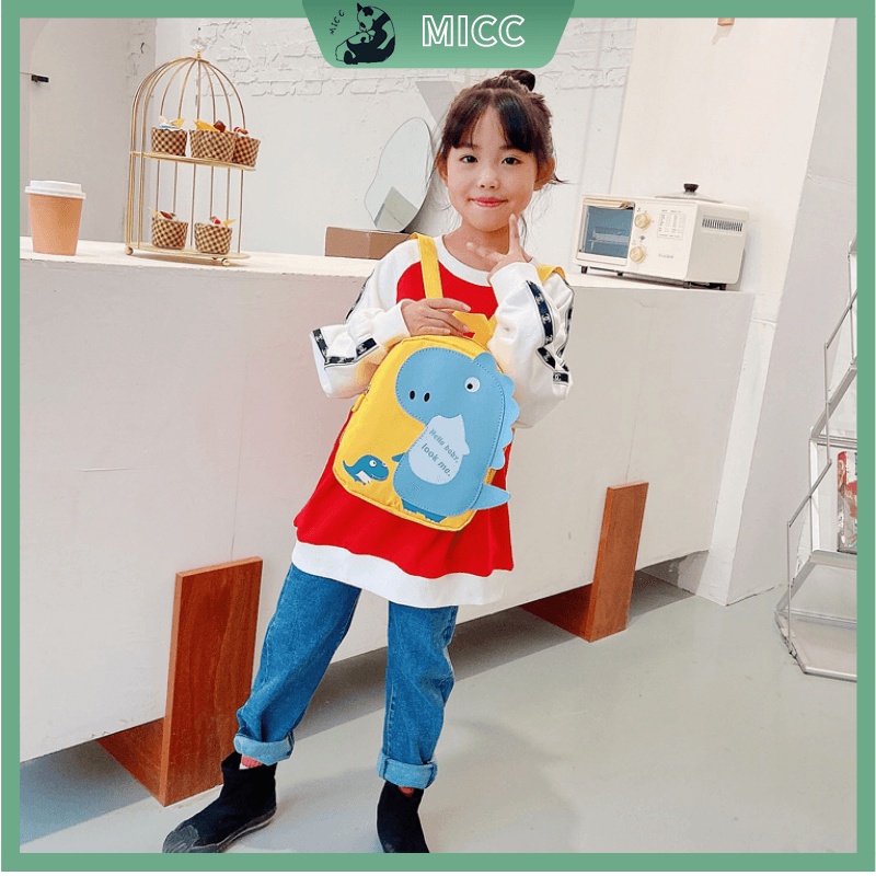 Balo hình khủng long dễ thương chống thấm nước chống thất lạc cho bé từ 2-5 tuổi