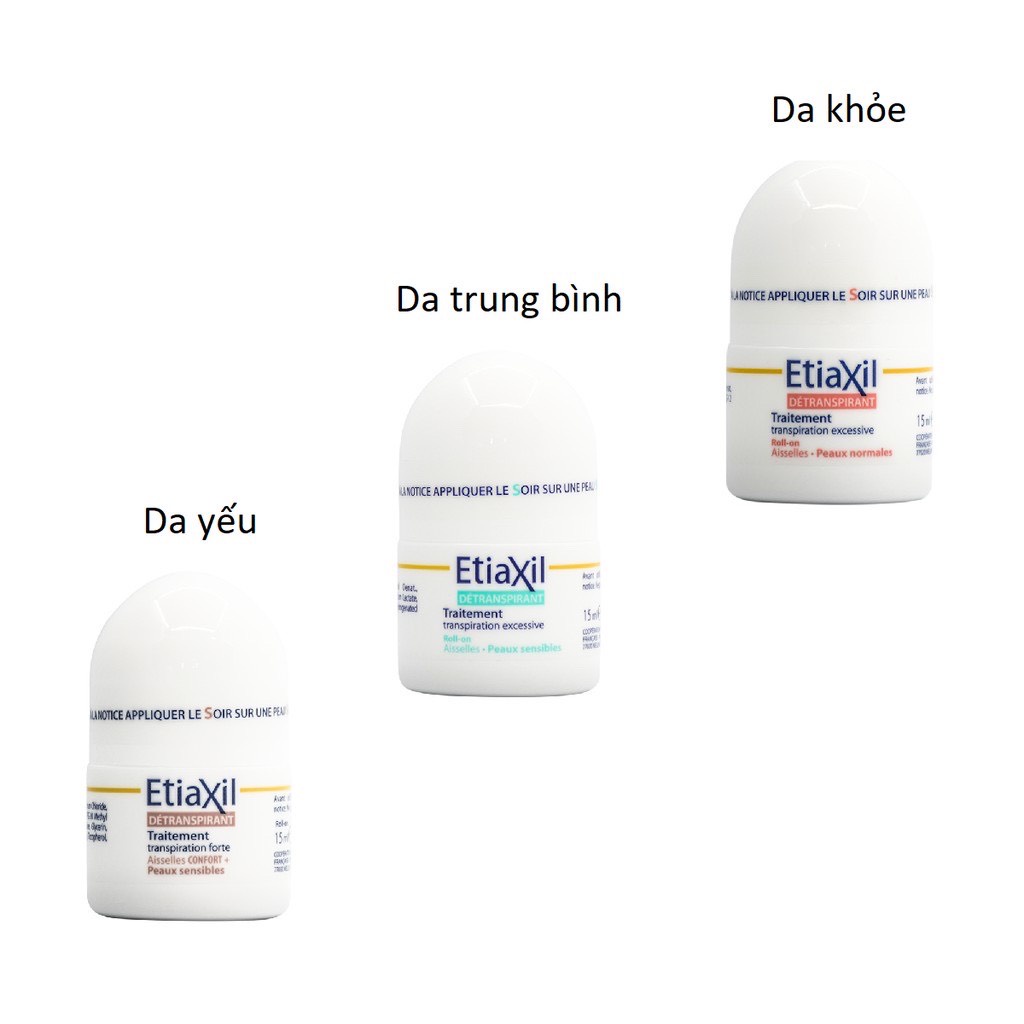 Lăn Ngăn Mùi ETIAXIL Nôi Địa Pháp, Giảm Mồ Hôi, không mùi chính hãng 15ml