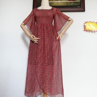 Đầm voan hoạ tiết