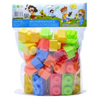 Bộ Ghép Hình Nhiều Màu 36 Chi Tiết Bé Vừa Học Vừa Chơi MS 83
