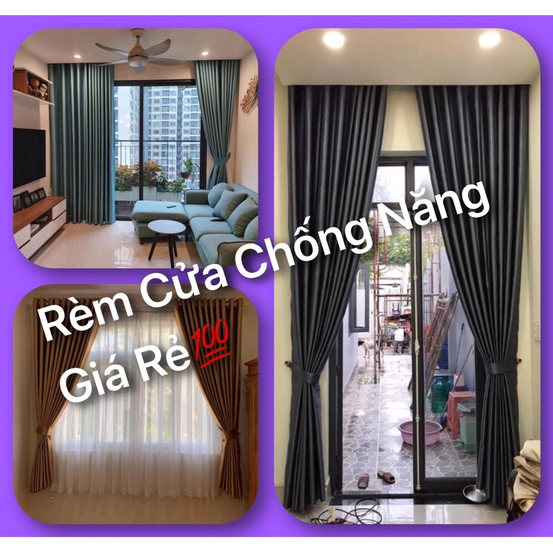 [RÈM CỬA CAO CẤP] Rèm Cửa Chống Nắng💖 HÀNG LOẠI 1 💖 Siêu Rẻ, Siêu Đẹp, Kích Thước Đa Dạng, Nhiều Màu Sắc