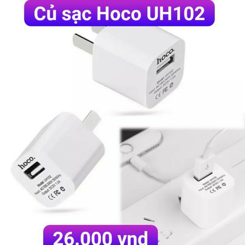 Củ sạc Hoco UH102 chính hãng bảo hành 6 tháng