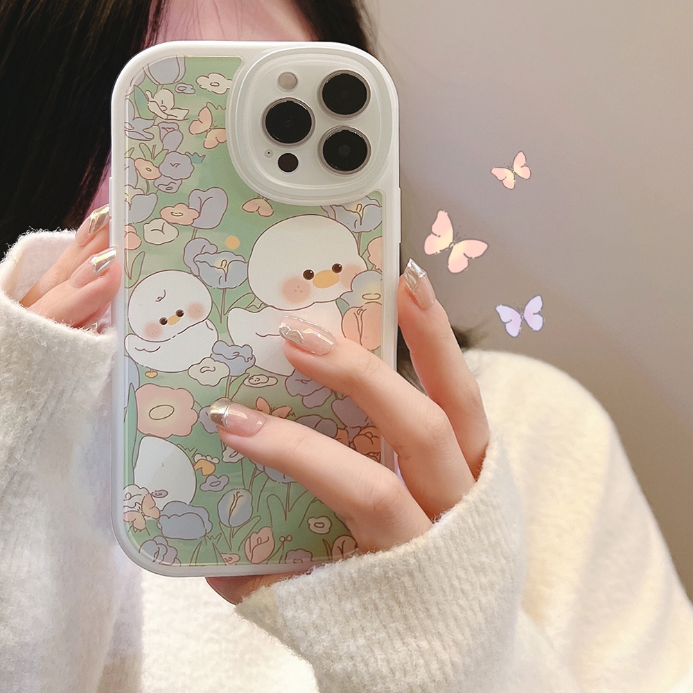 Ốp Điện Thoại TPU Mềm Chống Sốc In Hình Vịt Hoạt Hình Cho iPhone 11 12 13 Pro max mini XS max xr 7 8 se2020 plus