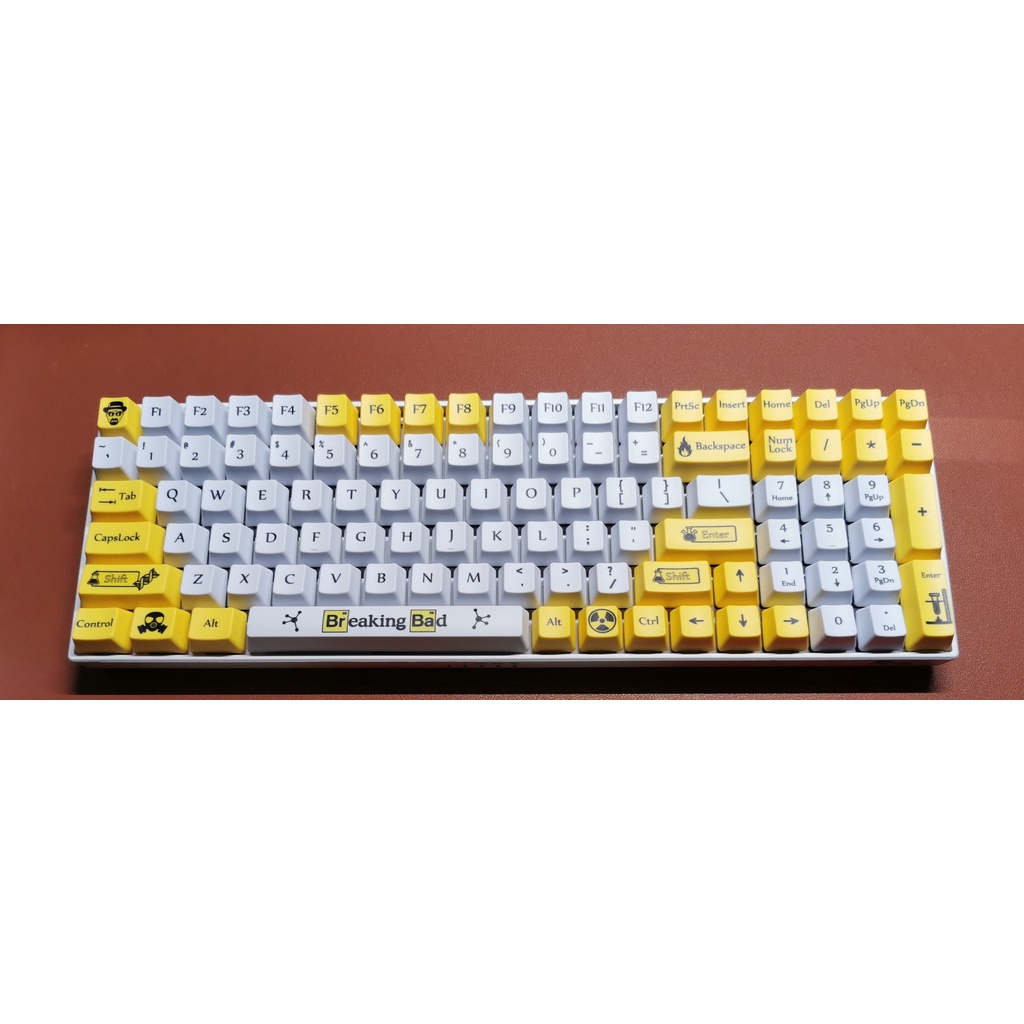 Bộ Keycap chất liệu PBT Gundam, Sakura Dye-sub mix màu nút bàn phím cơ phù hợp nhiều bàn phím layout phổ thông