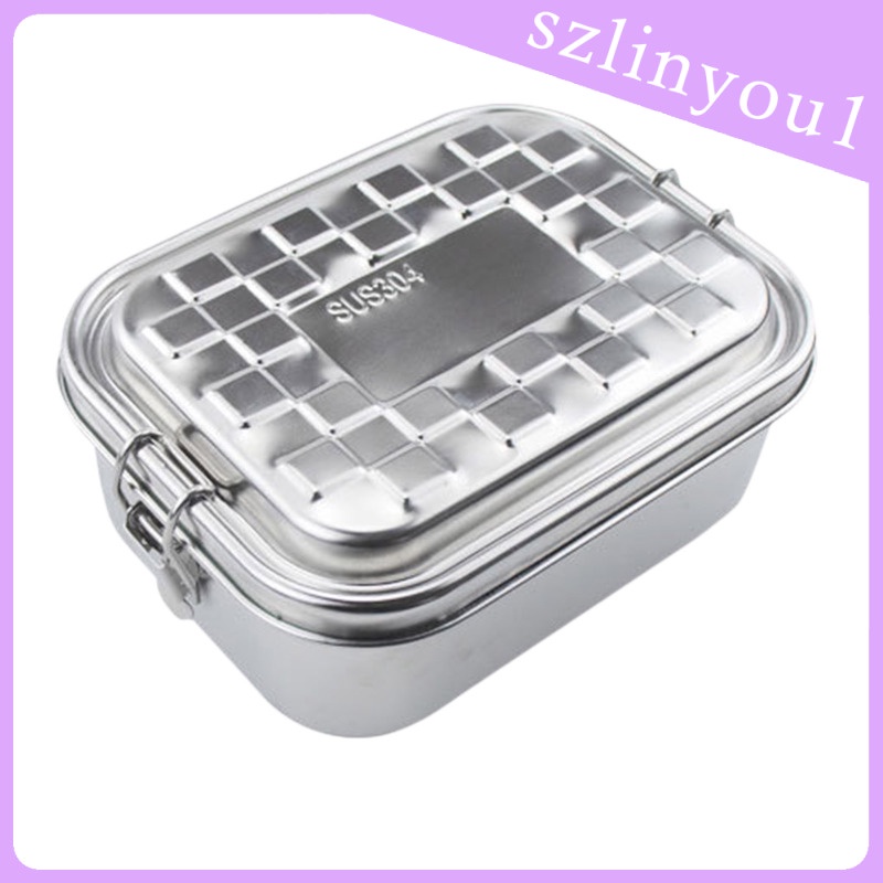 New Arrival Stainless Steel Lunch Box 2 Layer Bento Box Portable Food Container Storage