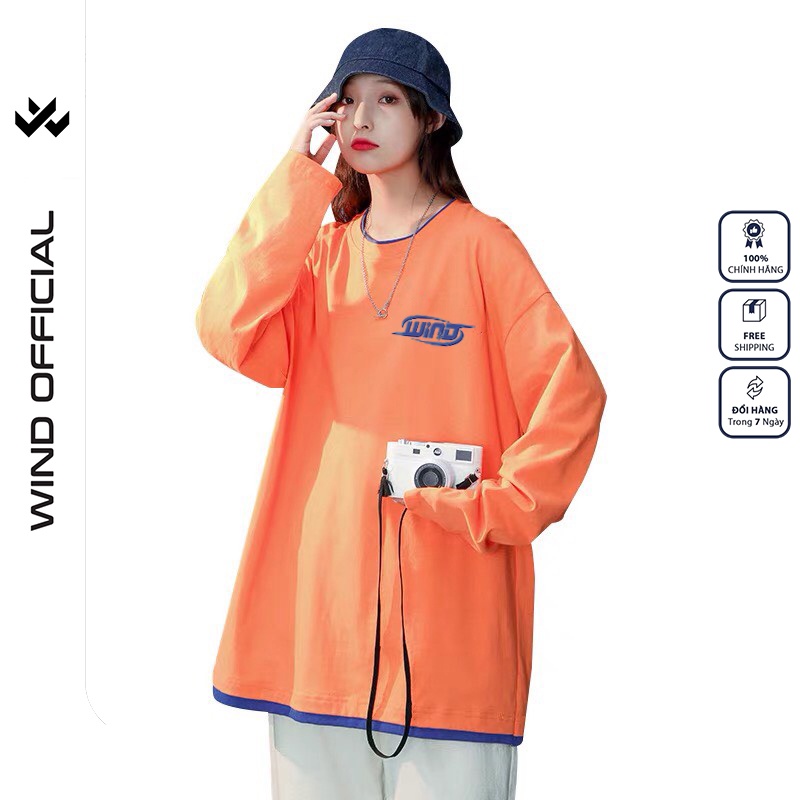 Áo thun tay dài WIIS phông unisex form rộng WIIS layer sweater nam nữ ulzzang