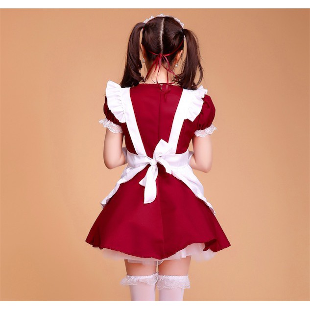 COD 【NEW】hầu Gái Cosplay Trang Phục Hầu Gái Hóa Trang Halloween Phong Cách Nhật Bản Maid Neko Lolita Dễ Thương Trang#YHYT Stteam96