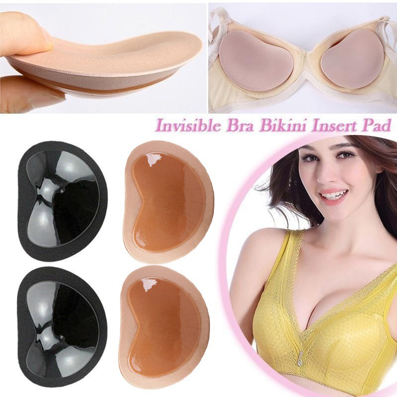 Áo ngực Sexy Super Push Up Bra Pads Heart Padding Invisible Bra Insert Pads Breast Form Silicone