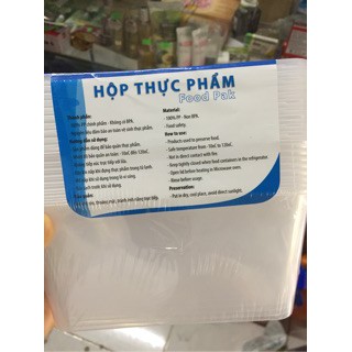 [1000ml Lốc 10 Cái]Hộp Nhựa đựng thức ăn, chả giò, rau câu, phô mai que... gồm Cả Nắp