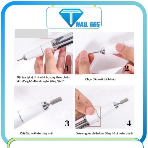 Máy mài móng tay 805 tích điện chính hãng , Máy mài móng gel nail