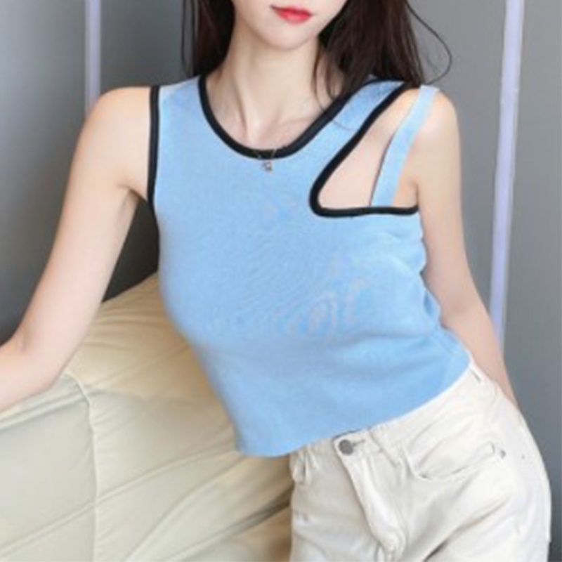 Áo Croptop Hai Dây Dệt Kim Phong Cách Boho Quyến Rũ Cho Nữ