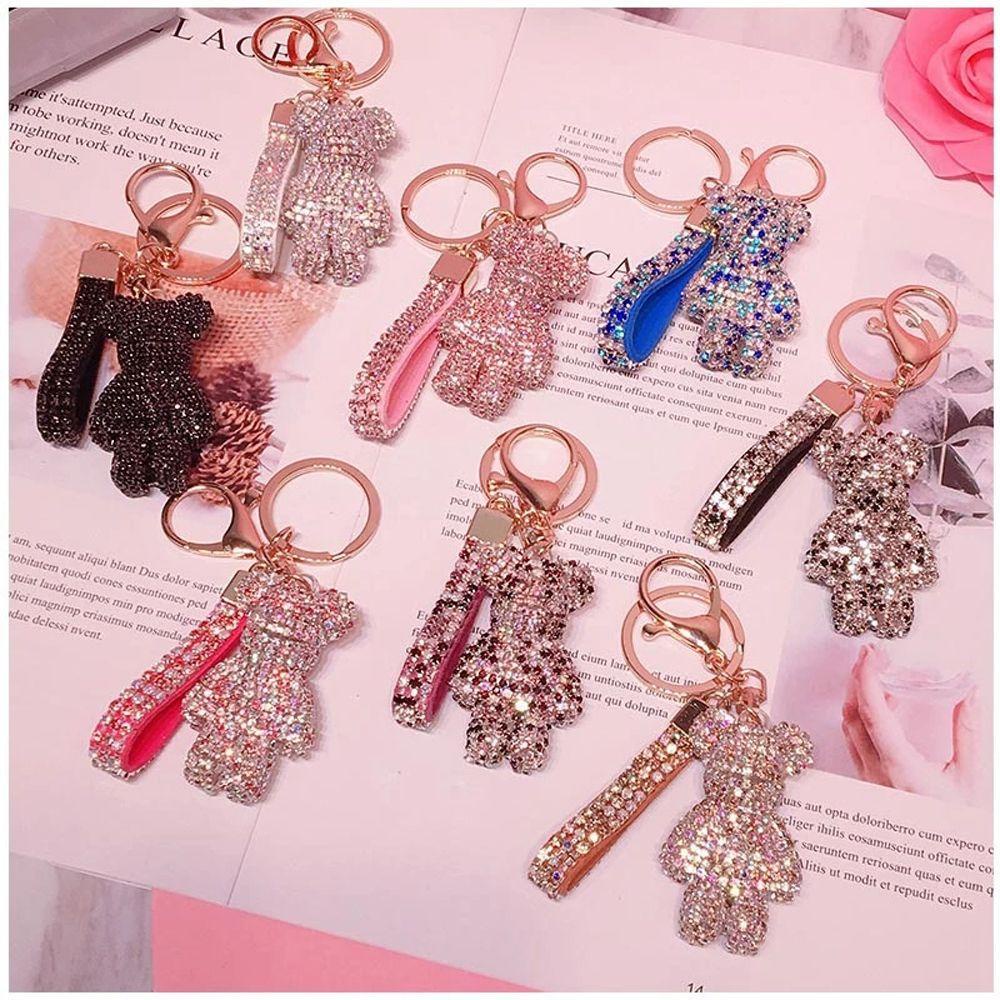 LANFY Móc Khóa Dây Da Hình Động Vật Đáng Yêu