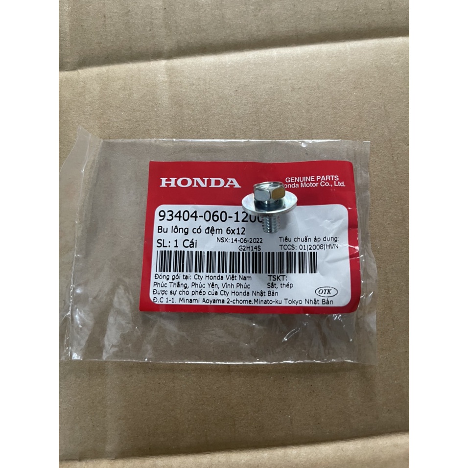 ốc đuôi dè bảng số xe future neo future x future 2 (số 5 trong hình)hàng chính hãng 934040601200