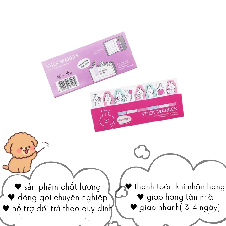 Giấy Nhớ Cute Hình Dễ Thương Stick Marker Nhiều Màu Vintage VP17