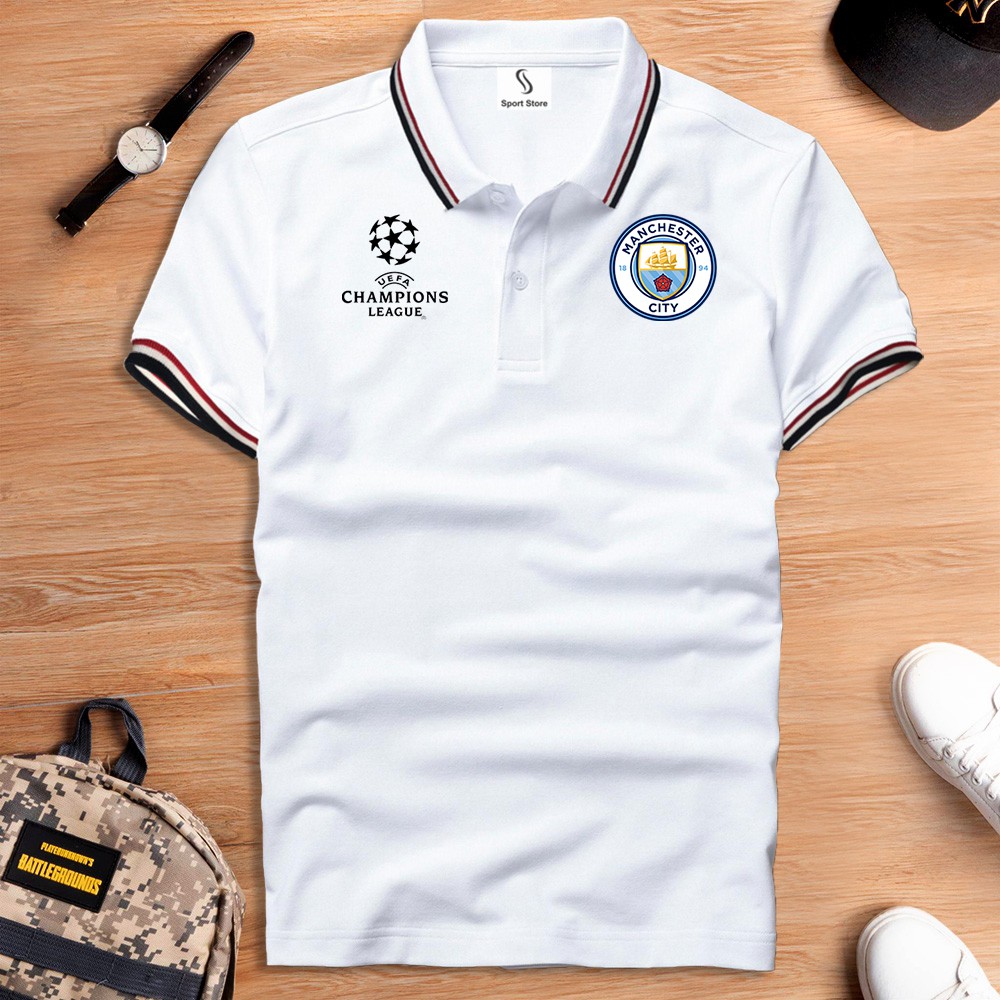 Áo thun polo có cổ ngắn tay CLB Man City - nam nữ cao cấp, vải đẹp, cotton thấm hút mồ hôi, ko bông xù trẻ trung GUCATI | BigBuy360 - bigbuy360.vn
