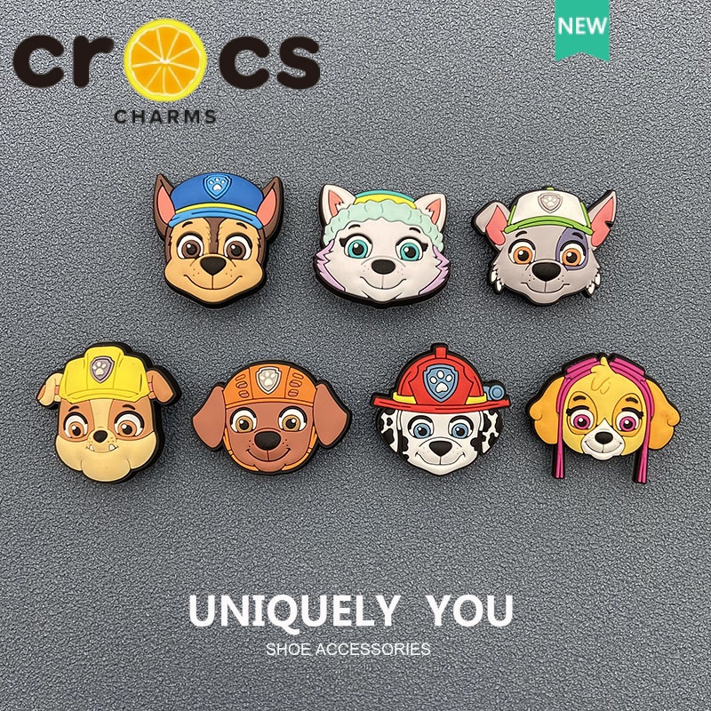 Crocs Phụ Kiện Trang Trí Nút Bấm Họa Tiết Hoạt Hình PAW Patrol Cho Crobbitz crocs