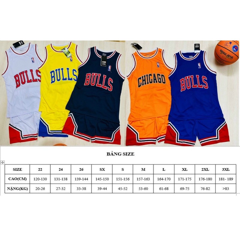 BỘ BÓNG RỔ CHICAGO BULLS_HÀNG LOẠI 1