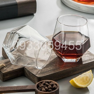 Ly thủy tinh cao cấp uống rượu Tây 310ml, cốc uống rượu whisky hình diamond
