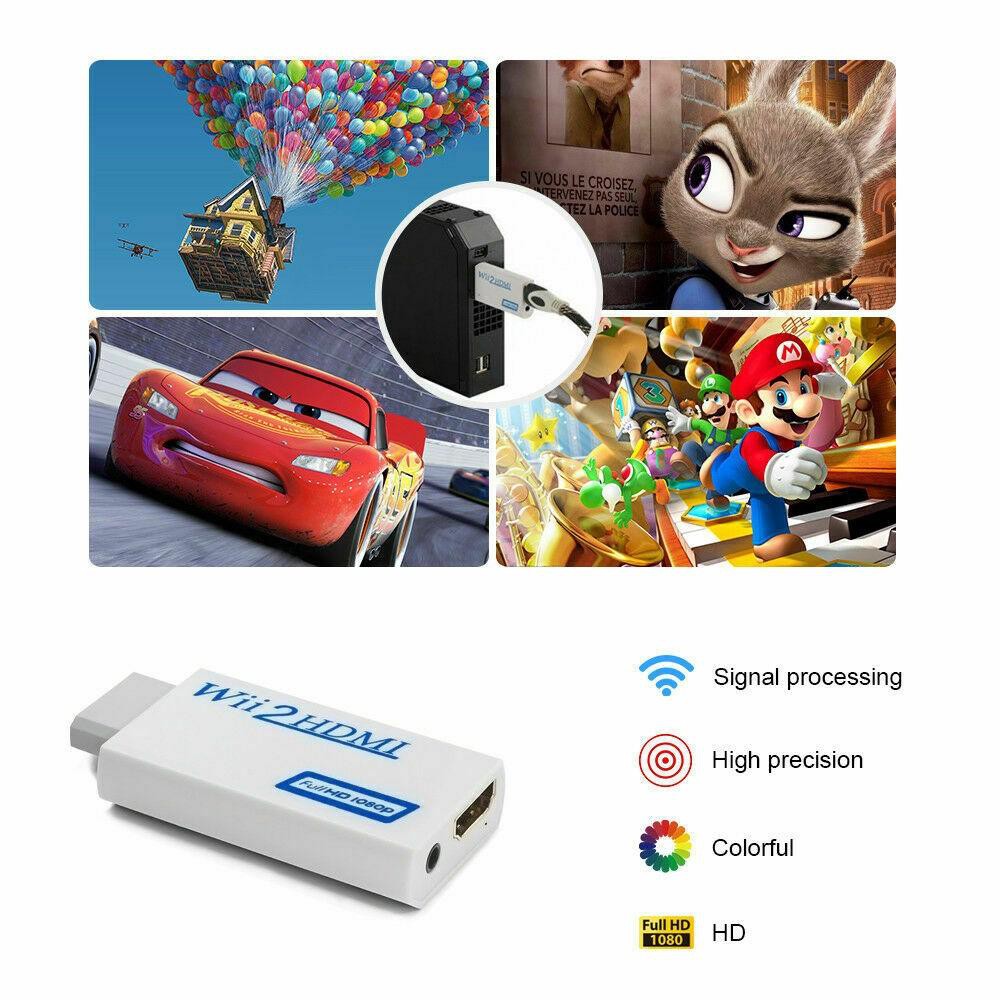 Đầu chuyển đổi hình ảnh máy chơi game Wii Nintendo sang màn hình Tivi cổng HDMI HD 1080P cho Tivi màn hình máy chiếu