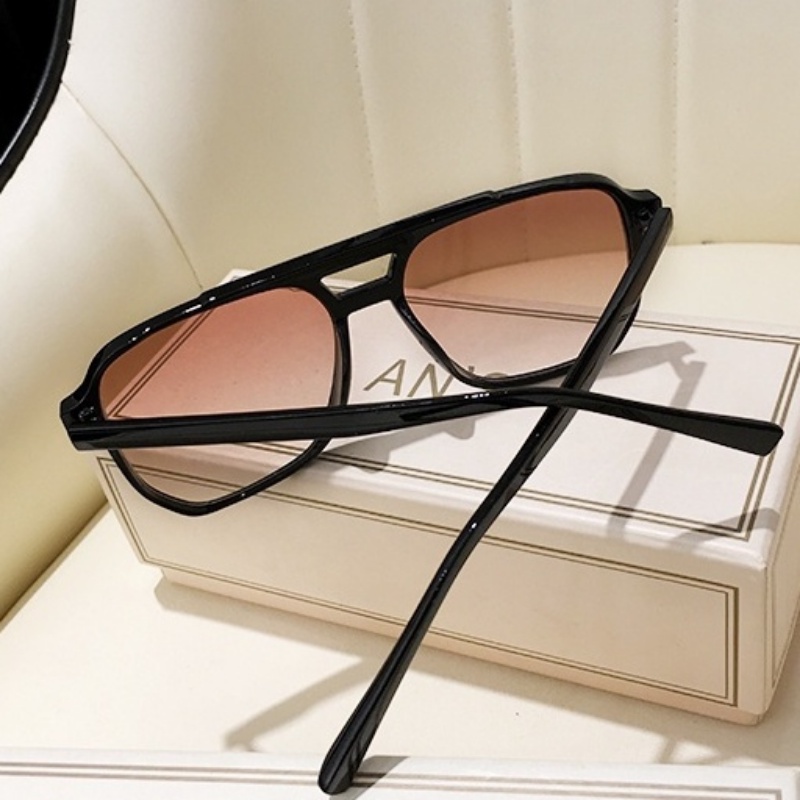 (JIUERBA) Kính Mát Gọng Vuông Đôi Thời Trang Phương Tây Retro