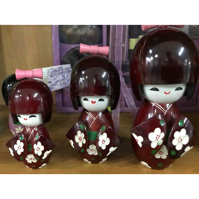 Bộ 3 búp bê gỗ Kokeshi Nhật | BigBuy360 - bigbuy360.vn