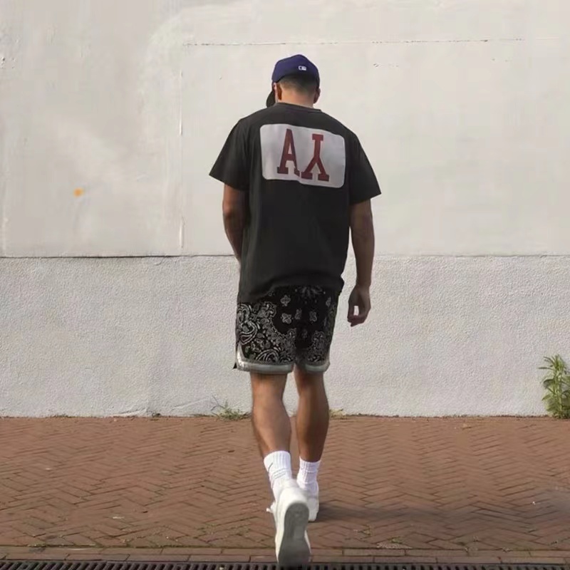 Askyurself AY letter loose T-shirt high street couple tide brand trend ins summer