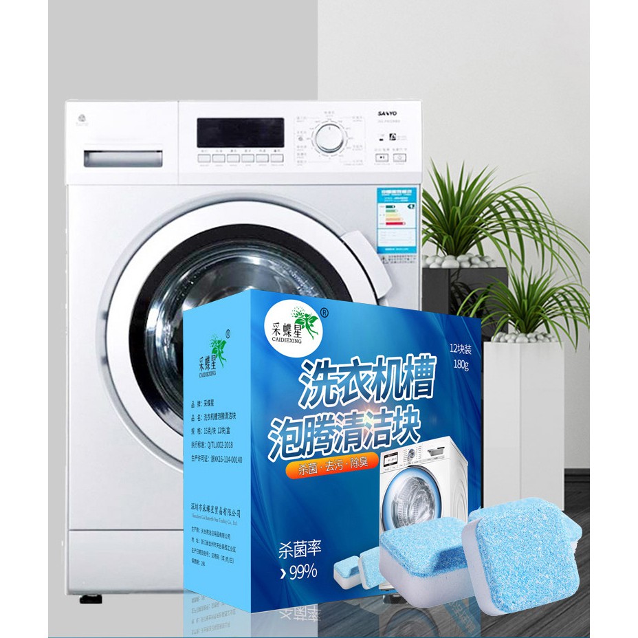 Hộp 12 viên tẩy vệ sinh lồng máy giặt - HV Store 137