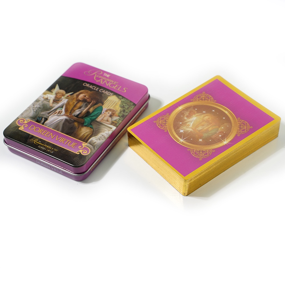 Mới Bộ Bài Tarot Oracle Thiên Thần Lãng Mạn Kèm Hộp Sắt / Thiếc