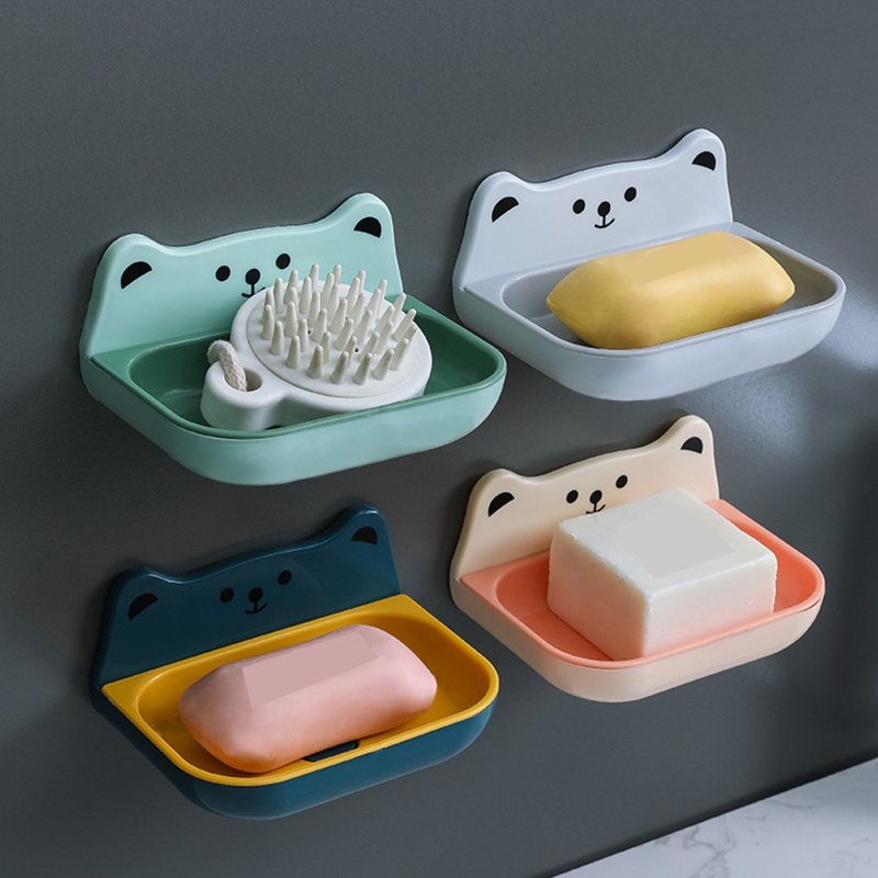 Khay Đựng Xà Phòng Chống Rò Rỉ Thiết Kế Dễ Thương Tiện Dụng Cho Nhà Tắm