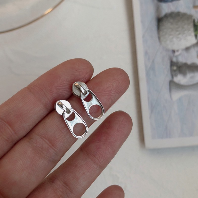 Bông tai hình dây kéo thời trang Hàn Quốc