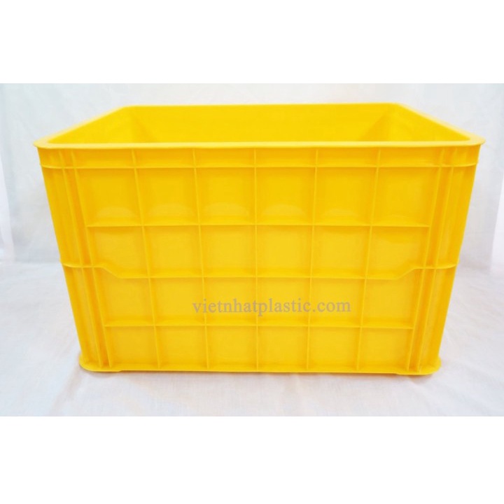 Thùng Sóng nhựa 5T đặc 5007 Không nắp/ có nắp Việt Nhật 61*42*38cm