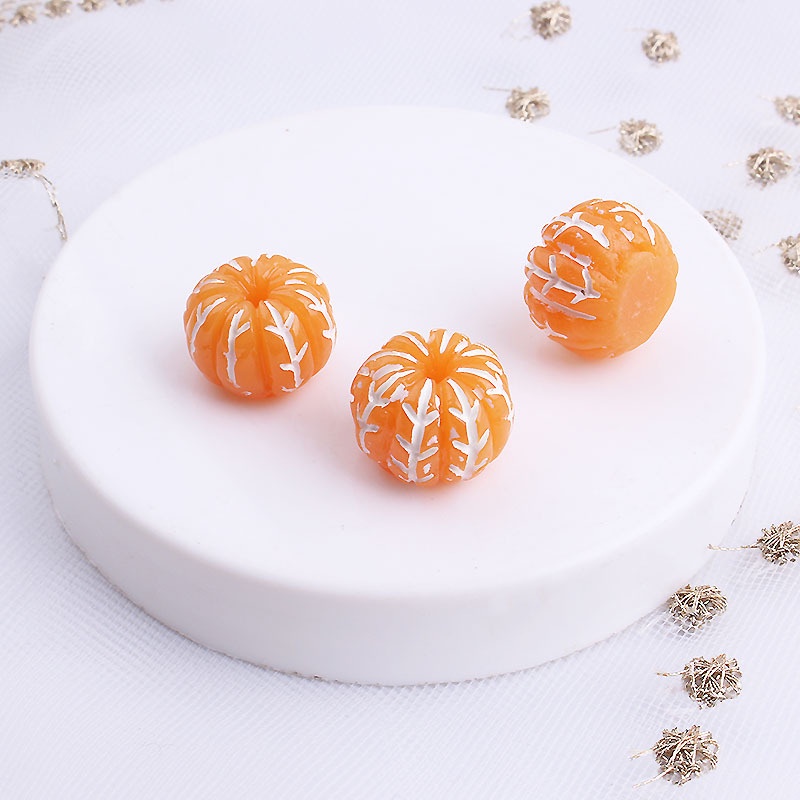 Phụ Kiện Trang Trí Điện Thoại Hình Trái Cam 3D Dễ Thương