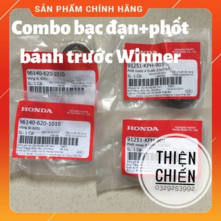 Combo Bạc đạn vòng bi và phốt bánh trước Winner chính hãng