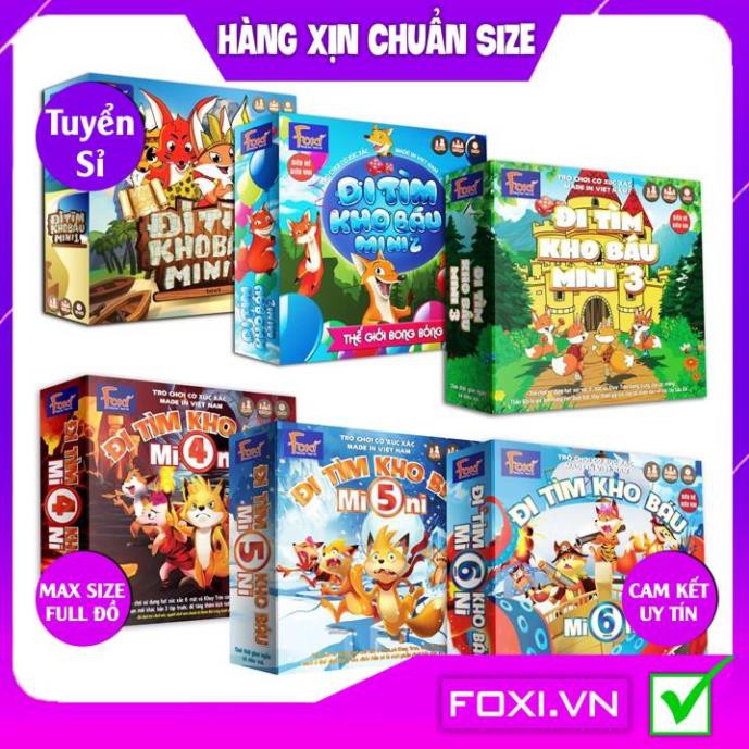 Boardgame-Đi tìm kho báu mini Foxi-Đồ chơi trẻ em thông minh sáng tạo-phát triển IQ cao-Rèn khả năng tư duy nhạy bén