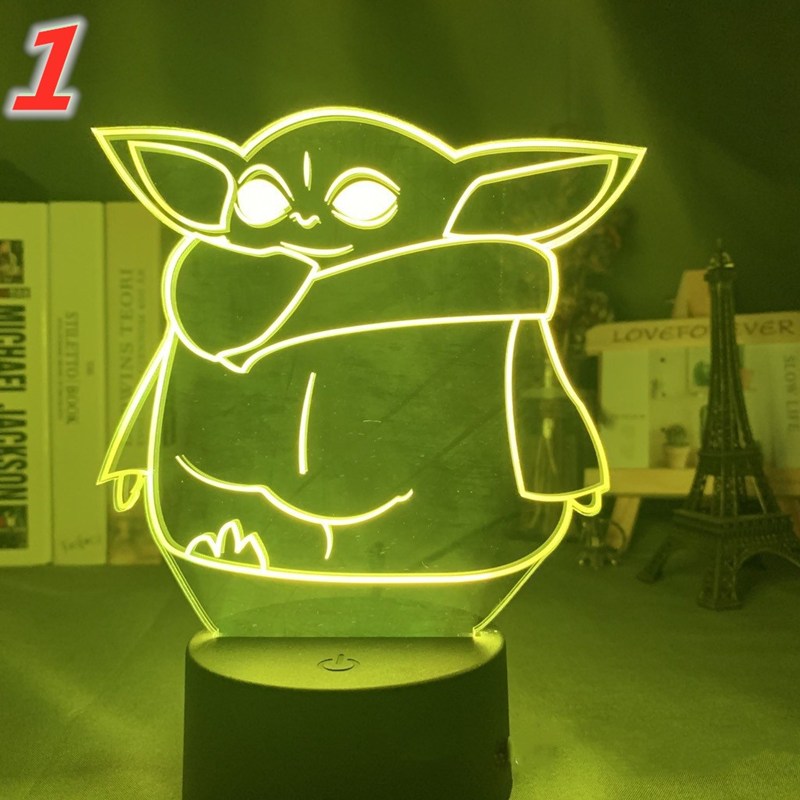 Đèn Ngủ 3d Hình Nhân Vật Yoda Phim Star Wars