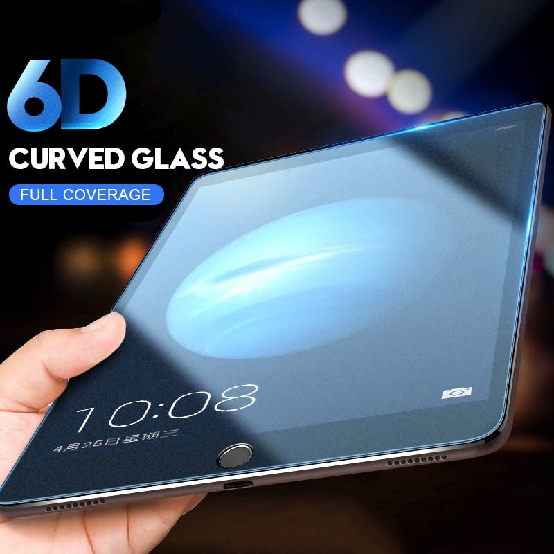 Kính Cường Lực Cong 6d Bảo Vệ Màn Hình Cho Ipad Pro 11 10.5 Ipad 10.2 2019 2017 2018 9.7 Air 1 2 3 Mini 1 2 3 4 5 6