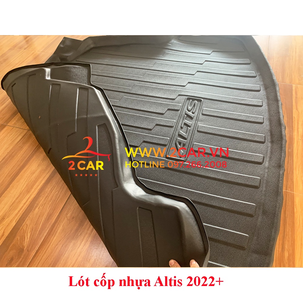 Lót cốp Toyota Corolla Altis 2022-2023 chất liệu Nhựa dẻo không mùi, không thấm nước