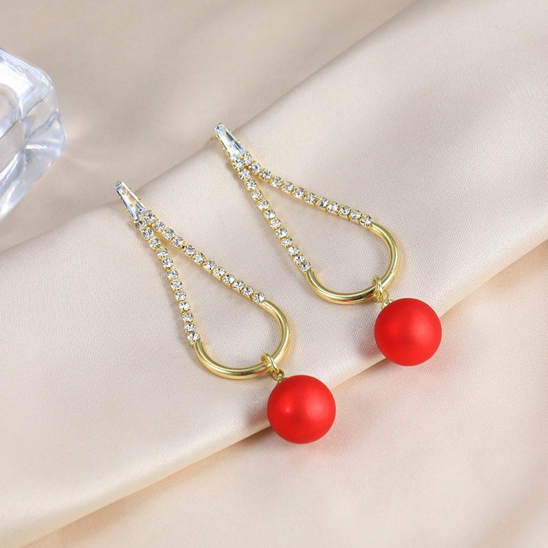 Khuyên Tai Dáng Dài Đính Ngọc Trai Phối Tua Rua Phong Cách Trung Hoa