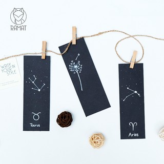 Set 5 Bookmark Đánh Dấu Sách chủ đề 12 chòm sao (tặng viết thêm tên)