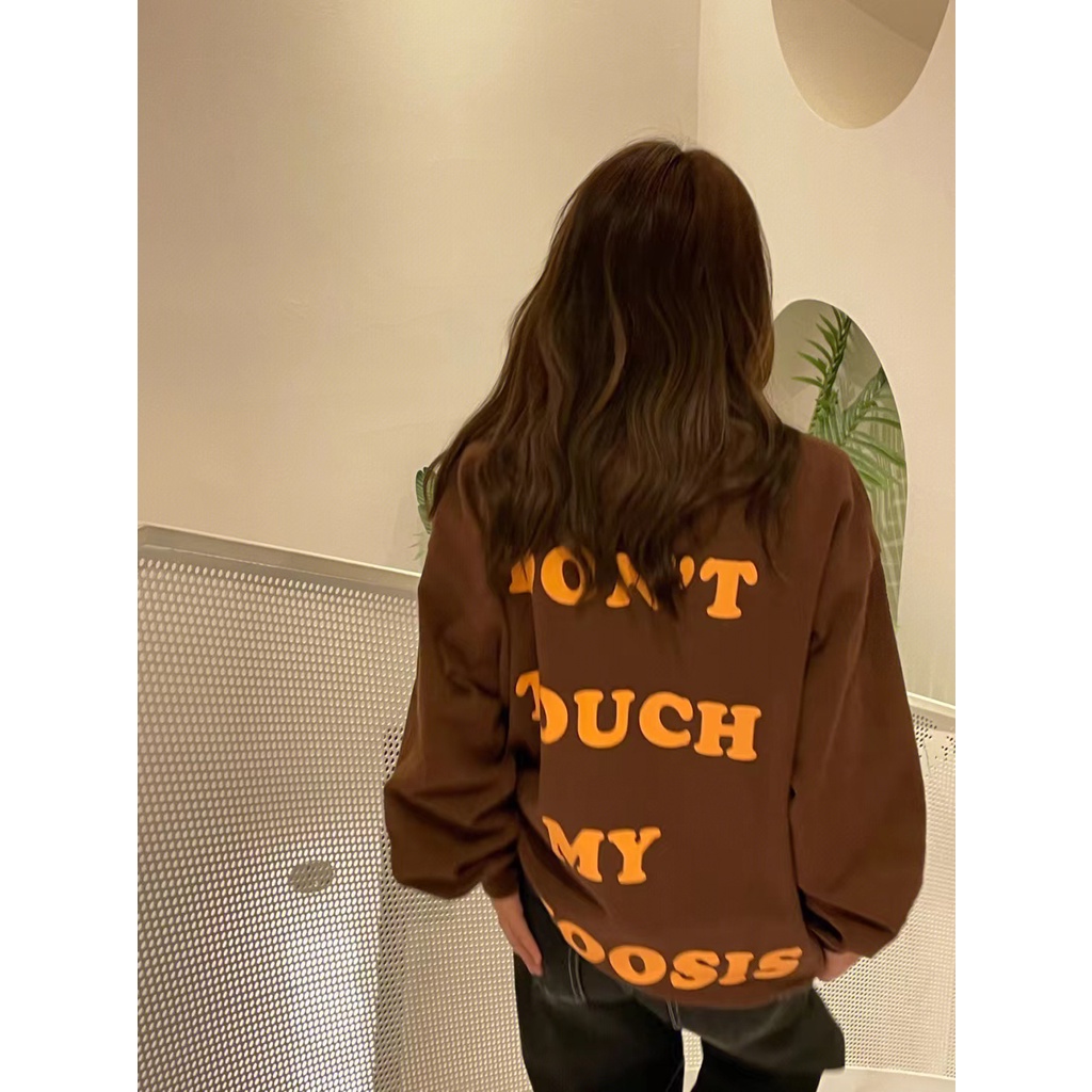 NRVP Áo Nỉ Dài Tay Oversize Phong Cách Hàn Quốc Mới Cho Nam Nữ