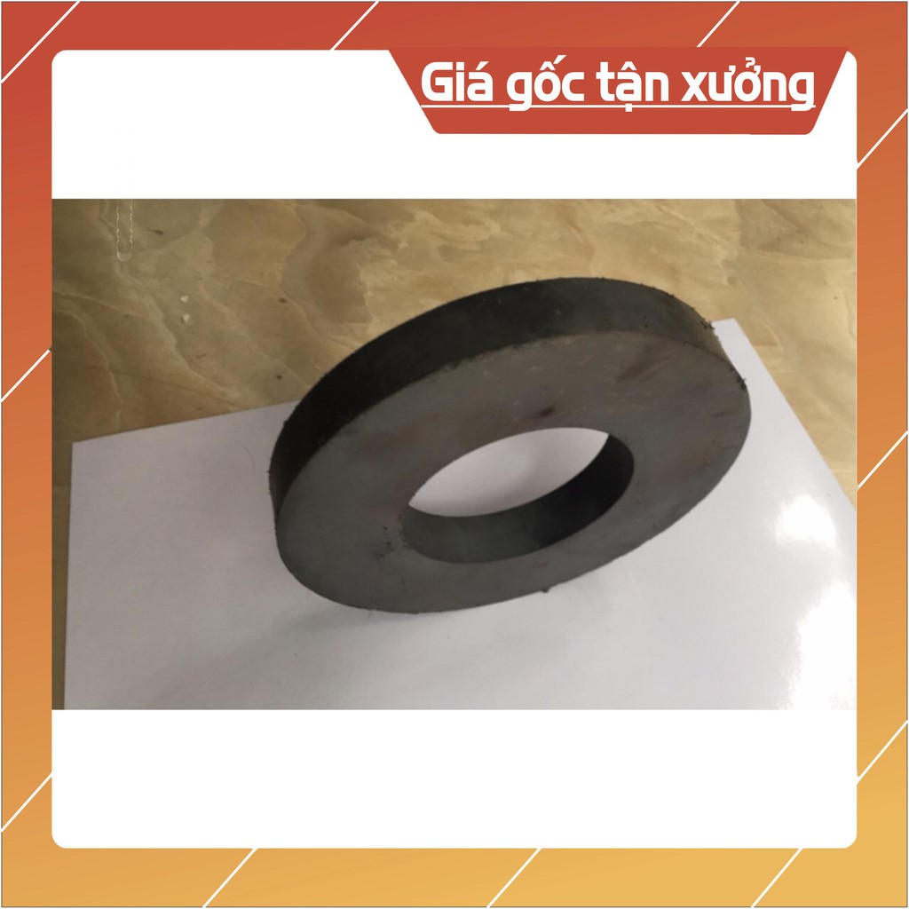 [Xả Kho] Combo 5 viên nam châm ferrite 100x20 lỗ 40mm, loại nam châm đen lực hút xa