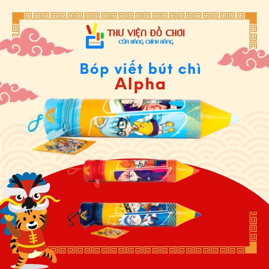 Bóp viết sắc màu Học Viện Alpha HOOHOO HAHA! - Túi bút Mật ngữ THƯ VIỆN ĐỒ CHƠI