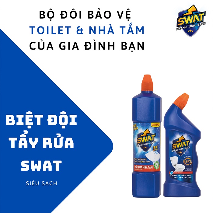 Chất Tẩy Toilet SWAT Siêu Sạch 600 ML