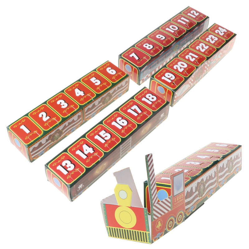 Tàu Lửa Giấy Elf Hoạt Hình Giáng Sinh Dành Cho Trẻ Em