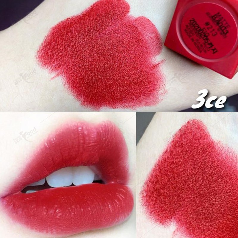(Auth 100%) son lì thỏi 3ce red mood recipe 212 đỏ thuần 215 đỏ rượu -cosmetic999 | BigBuy360 - bigbuy360.vn
