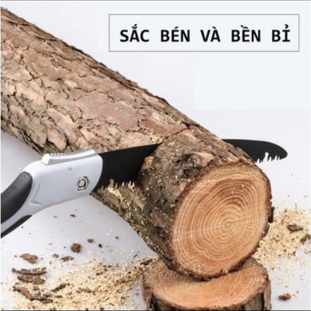 Cưa cầm tay gấp gọn lưỡi thép hợp kim SK5 Siêu Sắc Bén