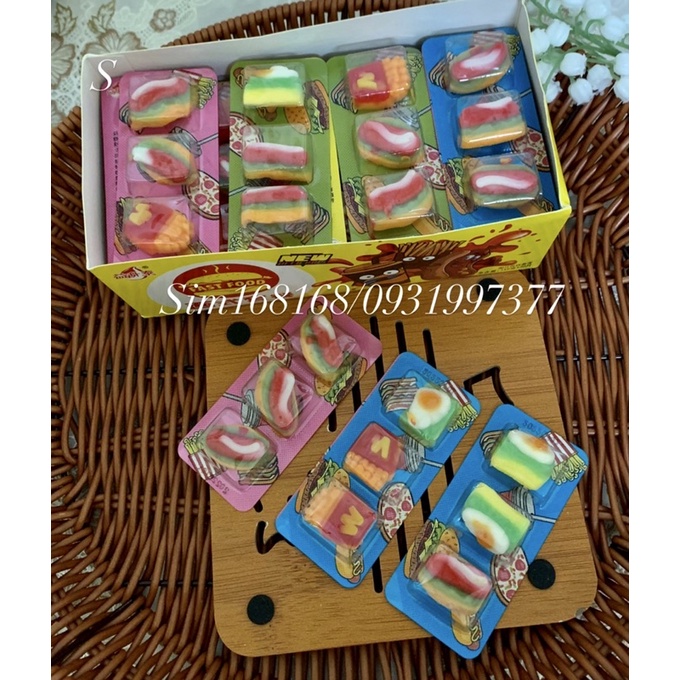 kẹo dẻo buger khoai Tây (1vỉ)