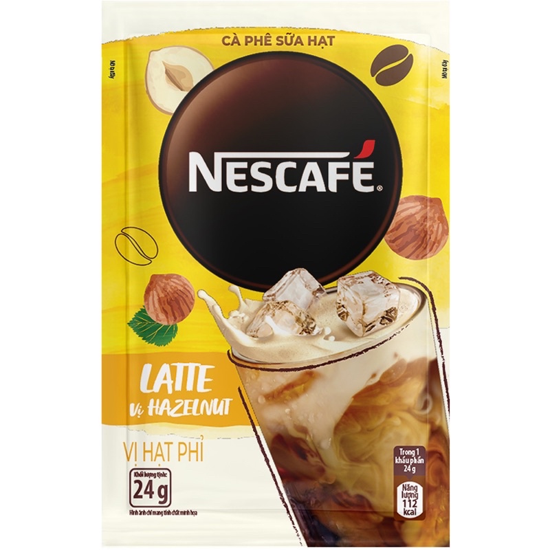 Cà phê sữa hạt Latte NesCafé vị hạt phỉ 240g (10 gói x 24g)