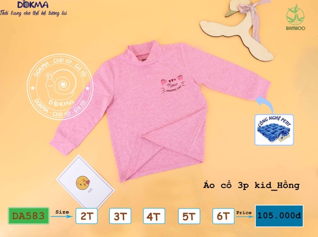 Áo cổ 3p bé lớn sợi tre siêu mềm mát